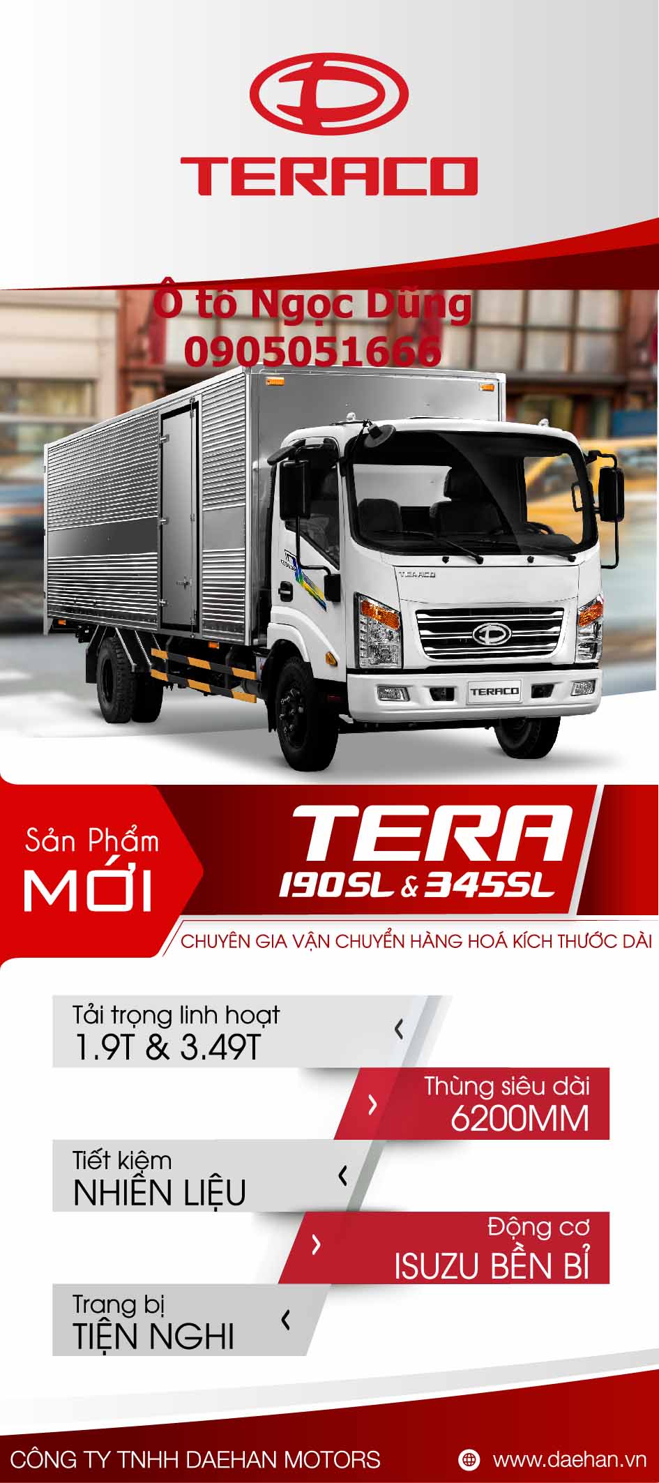 Khuyến mại xe tera190sl/tera345sl