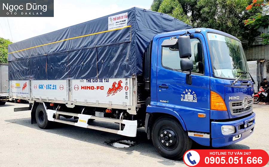 Đánh giá xe tải Hino 6t5 chi tiết nhất tại Daklak